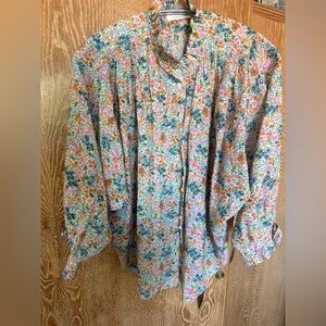 Doen Rose top, XS, cream floral